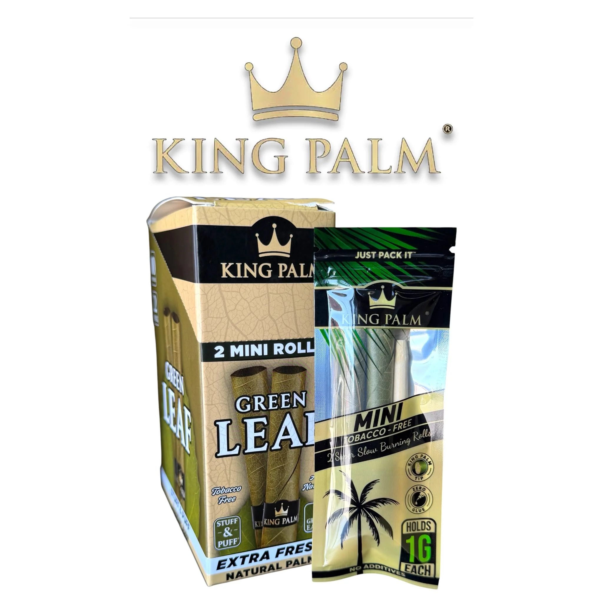King Palm Green Leaf Mini 2pk-10ct