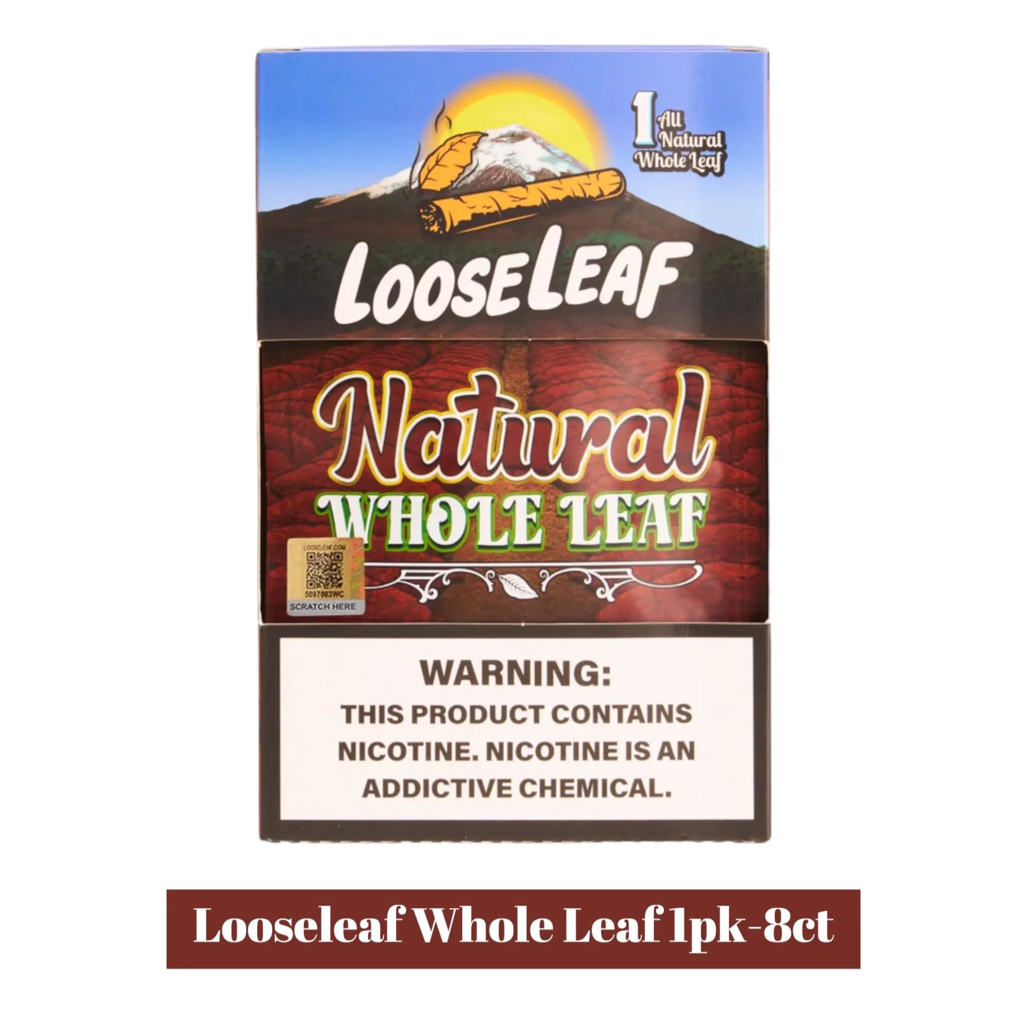 LooseLeaf WholeLeaf 1 pack Tobacco Wrap - Natural - Image 2