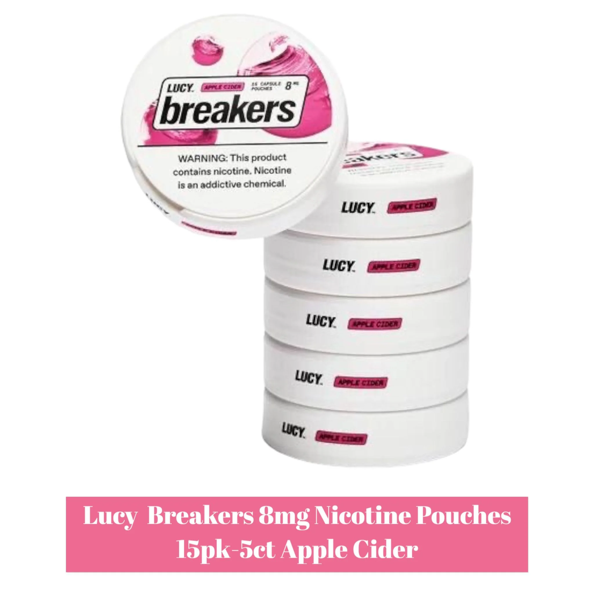 Lucy Breakers 8mg Nicotine Pouches 15pk - 5ct - Image 2