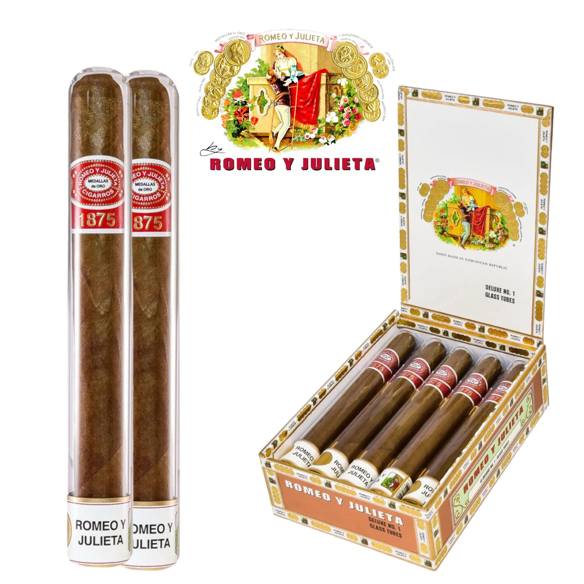 Romeo & Juliet Deluxe #1 Glass Tubo -10ct