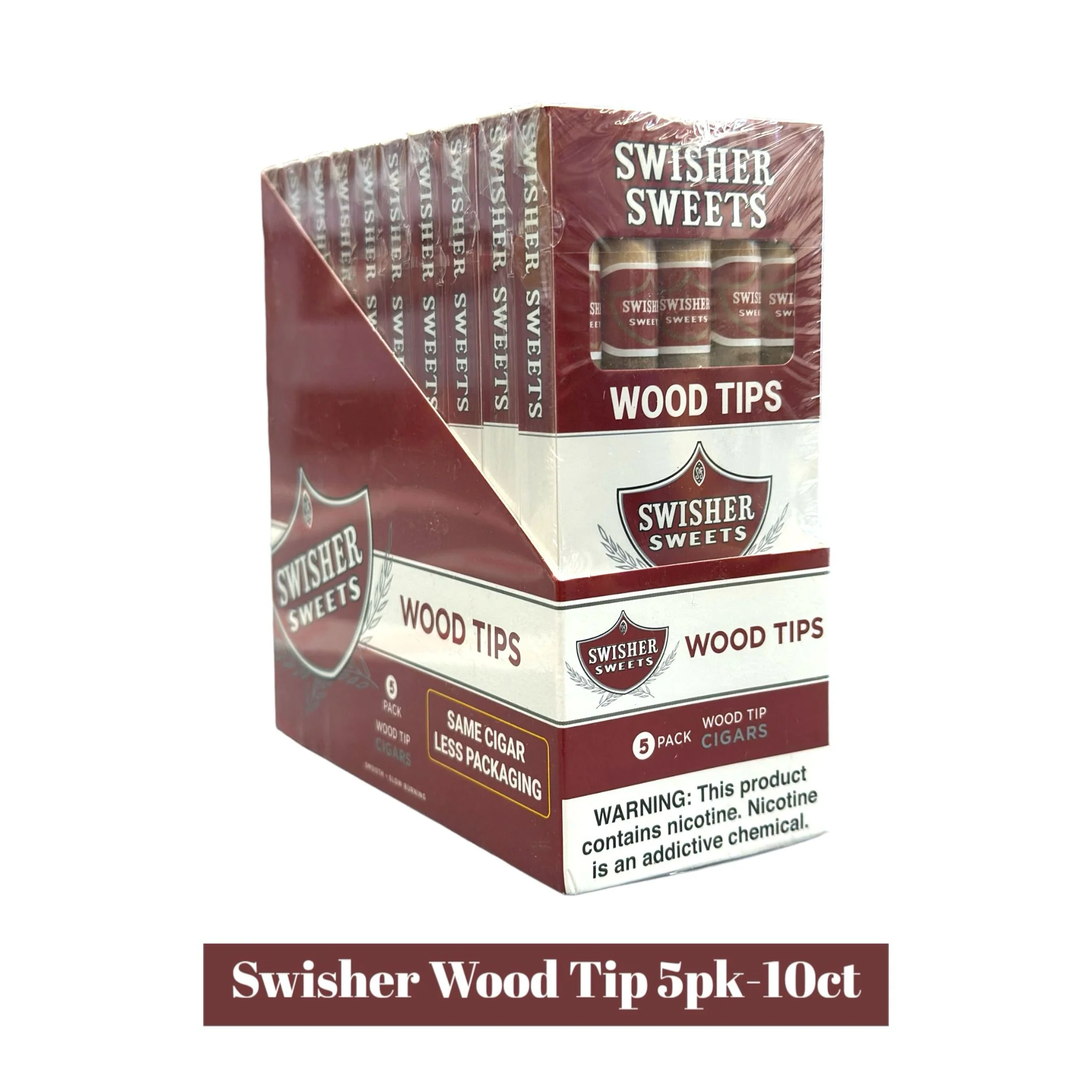 Swisher Wood Tip 5pk - 10ct - Image 2